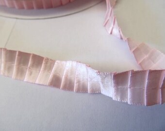 Satin Pleats Ribbon - Light Pink