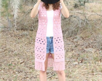 PATTERN | The Wanderer Vest | Crochet Pattern | Boho Vest | Hippie Vest | Fringe Vest| Kay Krochets | Crochet
