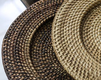 Vintage Wicker Rattan Wall Decor, Basket Decorative Plates, Bohemian Home Decor, Vintage Wall Basket, Vintage Boho Plate Charger Home Decor