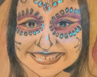 The Day Of the Dead in orange colors