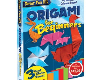 Origami For Beginners Kit - 3 Books and Paper - GREAT GIFT