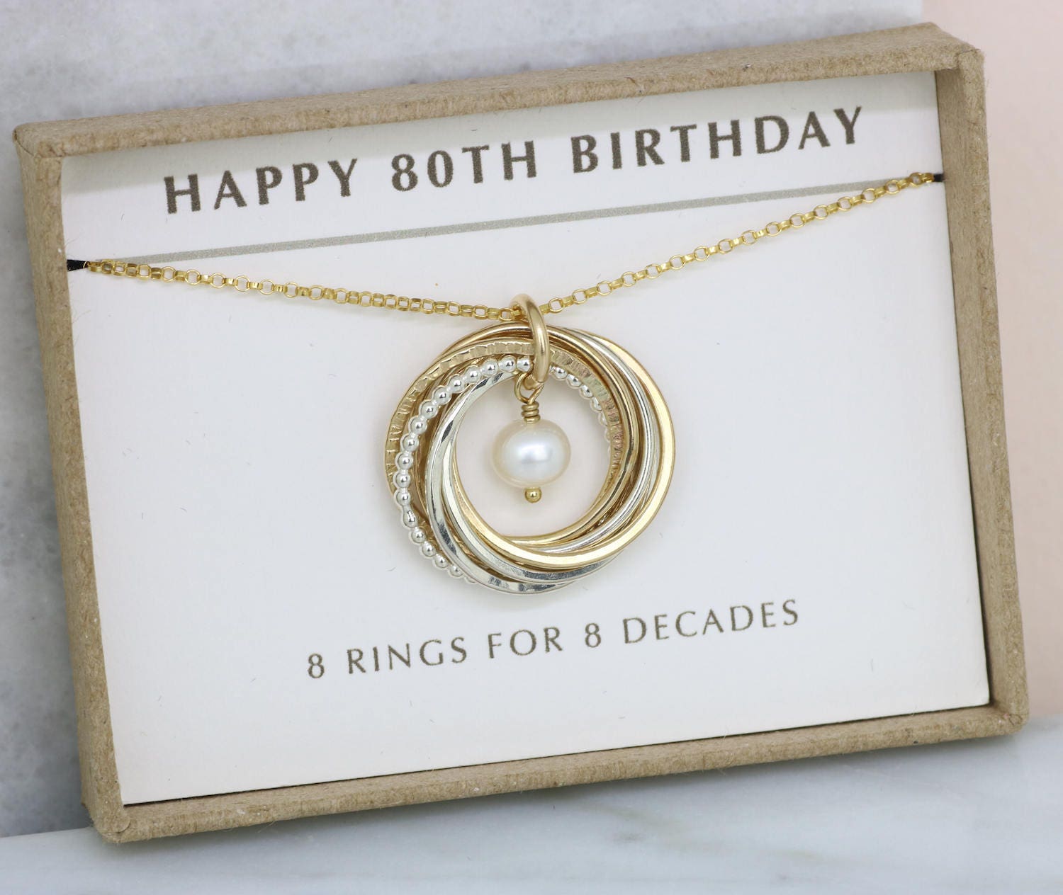 80th birthday gift idea pearl necklace for grandma June