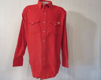 Vintage 1960s shirt, cowboy shirt, corduroy shirt, vintage shirt, Sears Roebucks, vintage clothing, large, NOS