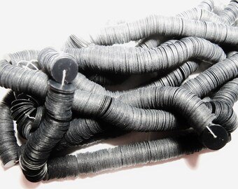 500 ROUND WIRE 8 MM SHINY BLACK SEQUINS