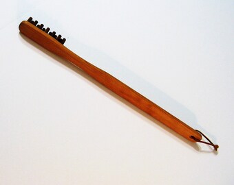 Giant Tooth Brush Back scratcher Made from Cherry And Walnut Hardwood