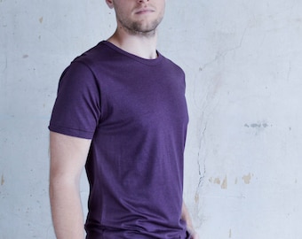 Bamboo T Shirt - Eco Friendly - Super Soft - Aubergine