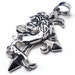 Clearance-Wolf On Cross Stainless Steel Pendant