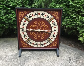 Roulette, Game Board, 10 for 1, Horse, Game Boards, Wood, Wooden, Hand Painted, Folk Art, Primitive, Gameboard