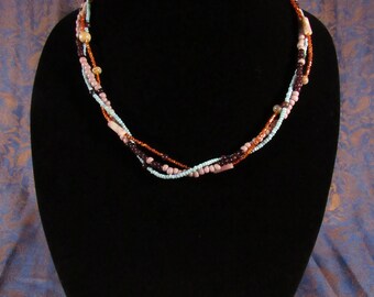 Vintage Venetian Glass Beaded Necklace (20")