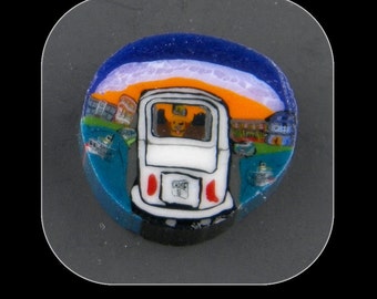 Moving to New Orleans Glass Murrine Boro Murrina Cabochon - 69P