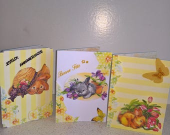 Set of 3 small cards Garland