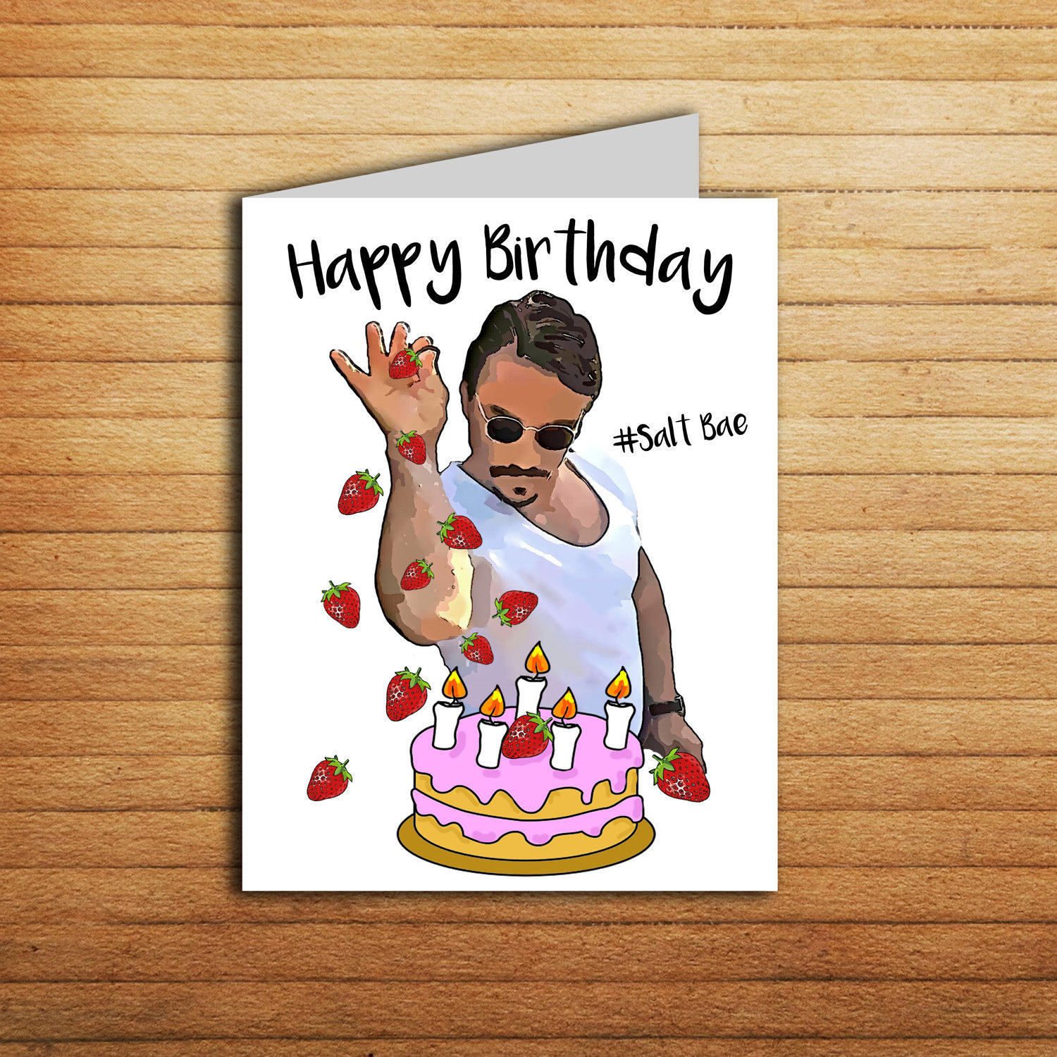 Salt Bae Birthday Card Printable Funny Birthday Card for