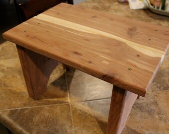 step stool, wooden step stool, kids step stool, kitchen step stool, cabin furniture, stool, childrens step stool, pet stool