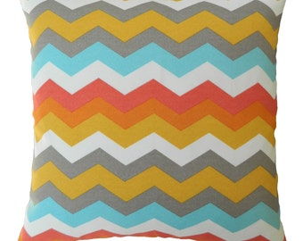 16"x16" Indoor/Outdoor Panama Chevron Pillow Cover