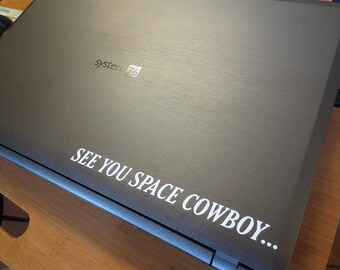 Cowboy Bebop "See You Space Cowboy" small laptop vinyl decal