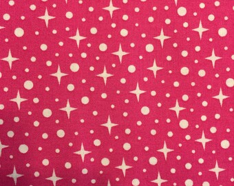Rhoda Ruth Stars on Pink by Elizabeth Hartman for Robert Kaufman Fabrics