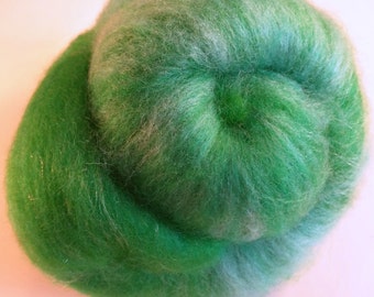 1.3 oz Batt Handpainted BFL Silk and firestar spinning fiber