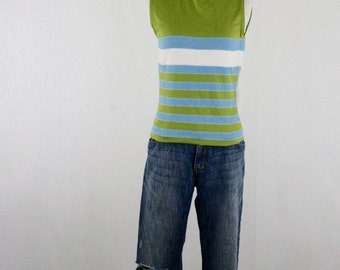 1960s Jack Winter Striped Cotton Knit Shell