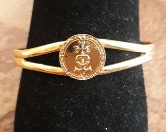 Golden Camargue cross Bangle Bracelet