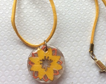 Sunny Yellow Floral Pendant