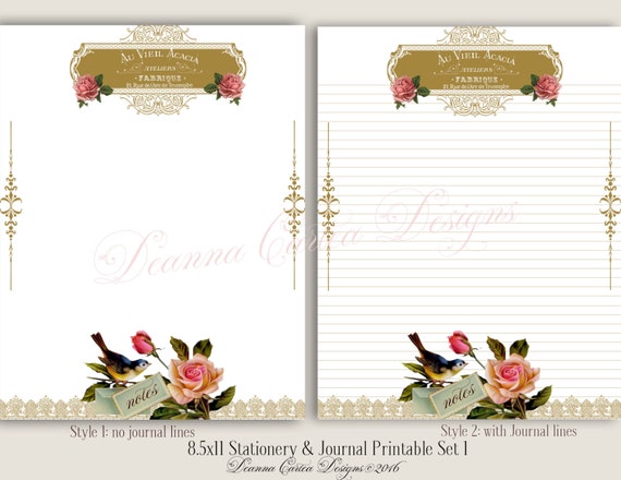 floral stationery paper