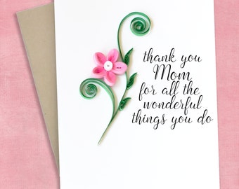 Mother's Day Gift Basket Mother Card - Card For Mom - Mom birthday card - Thank you mom card