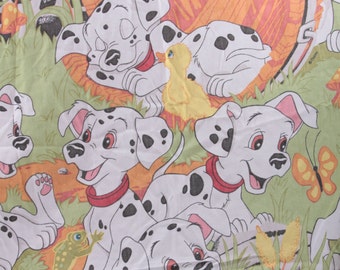 Vintage Disney 101 Dalmatians Twin Fitted Sheet Material fabric 1996 ~ The Pink Room ~ 170624