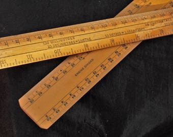 Nostalgic Vintage Wooden Rulers
