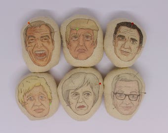 Politics Voodoo Doll /Pin Cushion.Theresa May/Donald Trump/Nigel Farage/Michael Gove/Jeremy Hunt/Boris Johnson Stress Ball/Funny Gift Idea