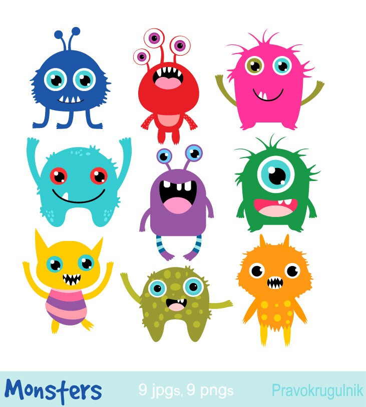 Download Little monsters clipart Birthday party monsters Monsters