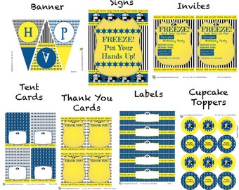 Police Party Printables
