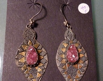 Silver Earrings - Marked "925 ID" - Mid-Century
