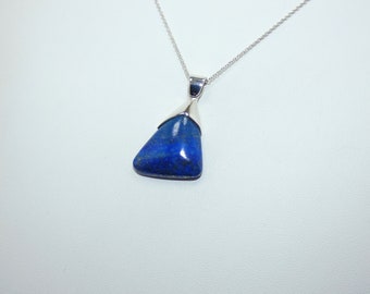 Natural Lapis Lazuly 925 Silver Pendant