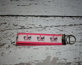 Breast cancer awareness - cancer awareness key fob - cancer survivor gift - cancer awareness