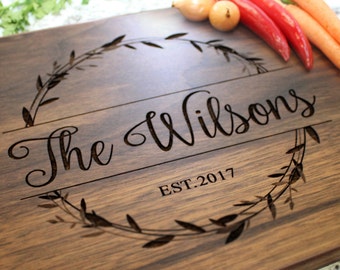 Personalized Cutting Board - Engraved Cutting Board, Custom Cutting Board, Wedding Gift, Housewarming Gift, Anniversary, Engagement W-040 GB