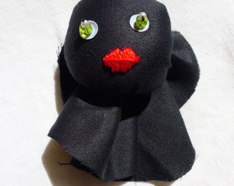 Chiffonnette - unique handmade fabric brooch. each character is different !