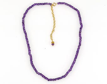 Faceted Amethyst Choker Necklace