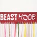 Beast Mode Medal Display For Sports Medals And Running Medals, Available in Multiple Colors, 16 Hook Running Medal Hanger Display
