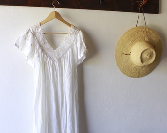 Vintage cotton mexican dress