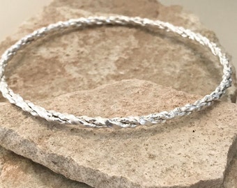 Sterling silver twisted bangle bracelet, twisted bangle bracelet, stackable sterling silver bracelet, sterling silver bangle, gift for her