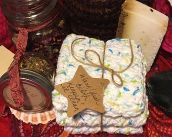 Handmade 100% cotton wash/dish cloths