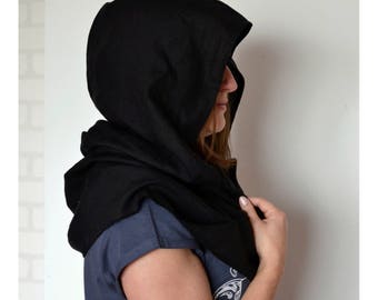 Scarf Hood, Hooded scarf, Summer Scarf Hood,Linen Scarf Hood, Winter Hat, Infinity Scarf Hood, Woman Scarf, Hood Scarf, Gift for her, gifts