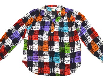 Vintage Teddi Of California Sheer Multi-Colored Blouse 12