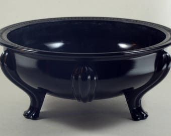 Vintage Black Amethyst Glass Bowl