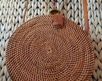 Ata handbag rattan purse Batik bag