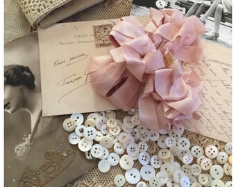 Seam binding ribbon 4 metres beige rose ribbon rayon seam binding ribbon by olive grove primitives