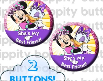 Disney Minnie + Daisy Best Friends Buttons (2)