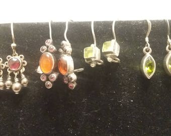 Four pairs of Sterling Silver Earrings