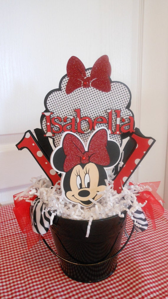 Items similar to Minnie Mouse Birthday Centerpiece on Etsy