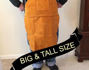 Big Leather Shop Apron / Safety Apparel For Welding. Blacksmithing, Woodworkig